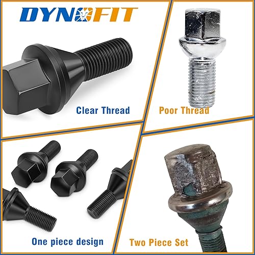 Vista 18 de dynofit Tornillos de rueda OEM/Stock de 12 x 1.25, 20 piezas ET de 1.102 in vástago hexagonal de 2.45 pulgadas de longitud para 2015-2022 Je/ep