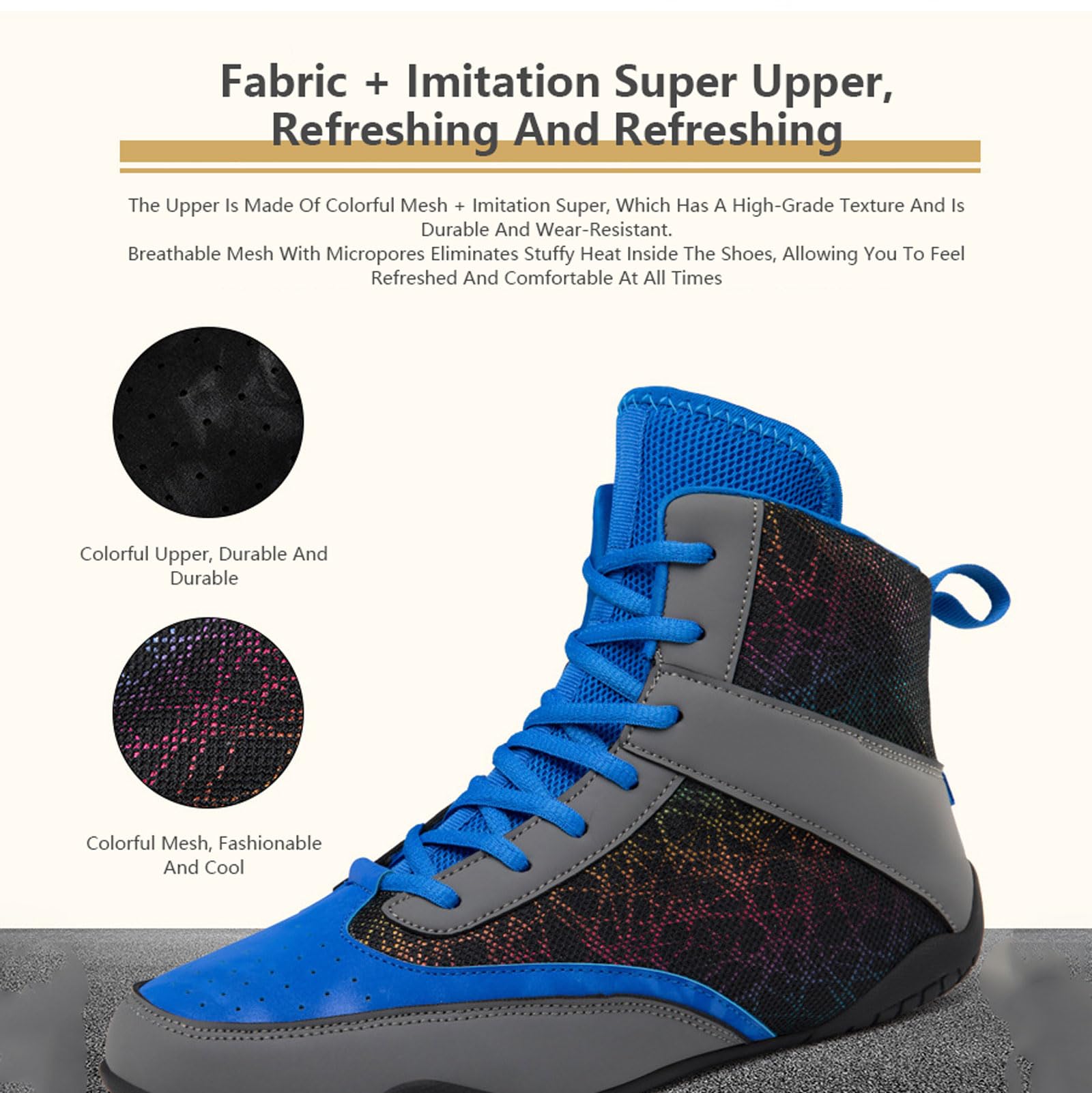 Core Botas De Lucha Zapatos De Lucha Juvenil,Wrestling Shoes Impermeables CóModo Flexibles para Entrenamiento De Lucha Boxeo Ejercicio