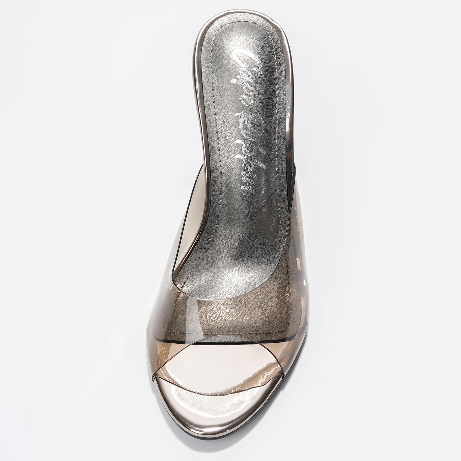 Cape Robbin Women's Stiletto Slip OnClear High Heels Sandals - Transparent Heeled Sandals for Women - 3.75-inch Dress Shoes - Sexy Open Toe Heels for Women (Barbara-anne) - Image 4