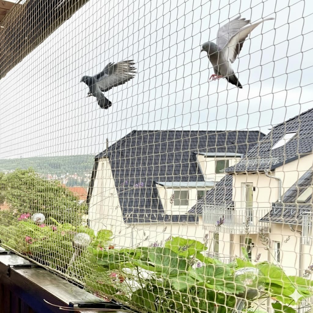 Pigeon Net for Balcony | Heavy Duty HDPE Bird Protection Net | Anti Bird & Monkey Safety Mesh for Windows, Balconies & Terraces | Durable Outdoor Net for Home. (8x10)-image-37