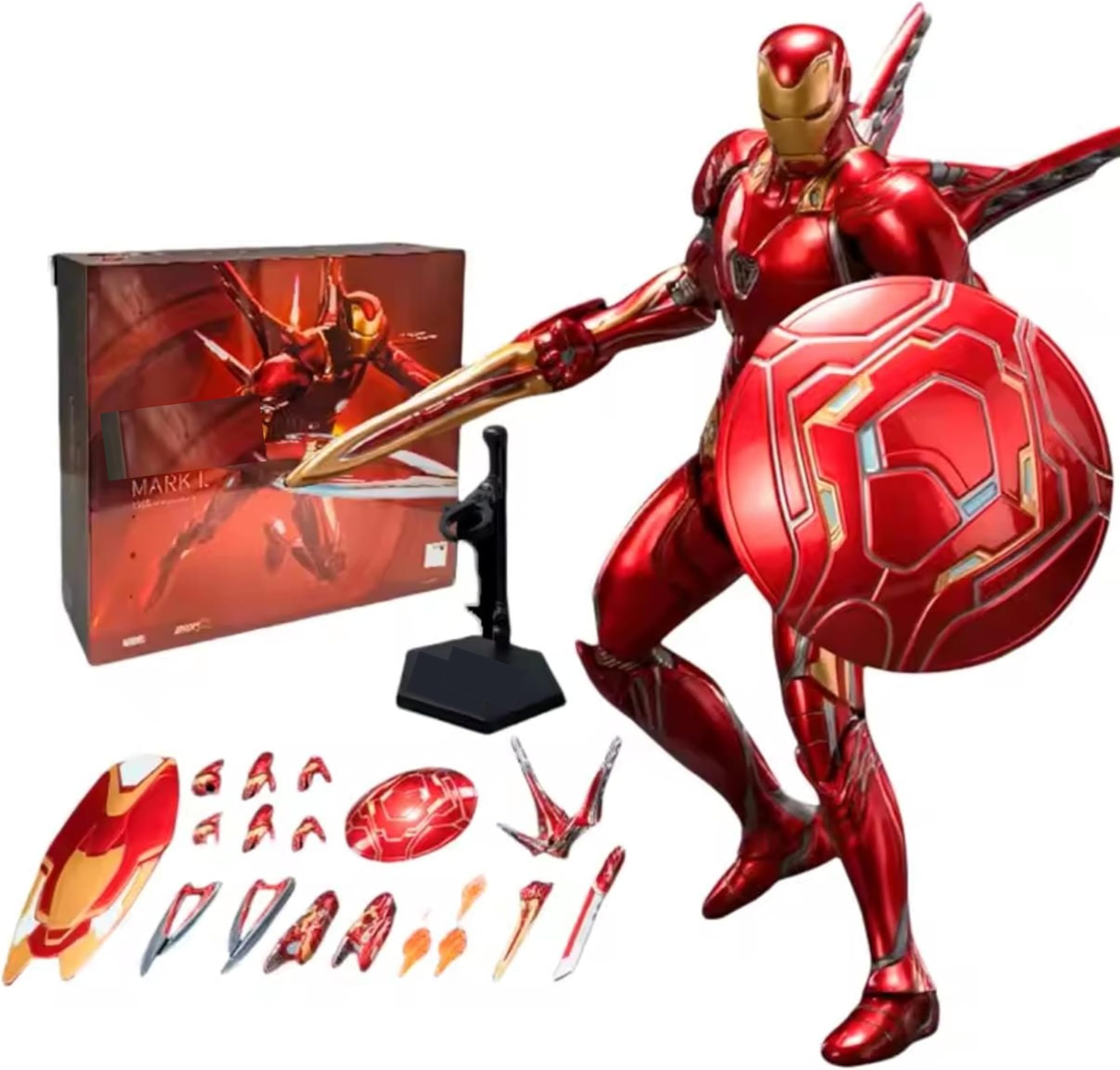 MK50Ironman Action Figure-7 Inch Deluxe Painting Exquisite Collection Model Gift Toys(MK L)
