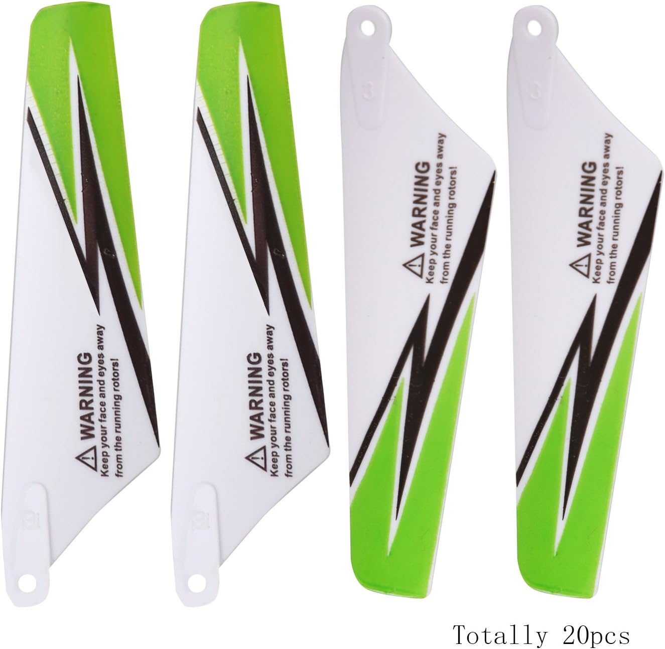 HStoys 20pcs Helicopter Toys Accessories S107C S111G S108G S109G S107G S105G Main Blade Propellers Spare Parts(Green)