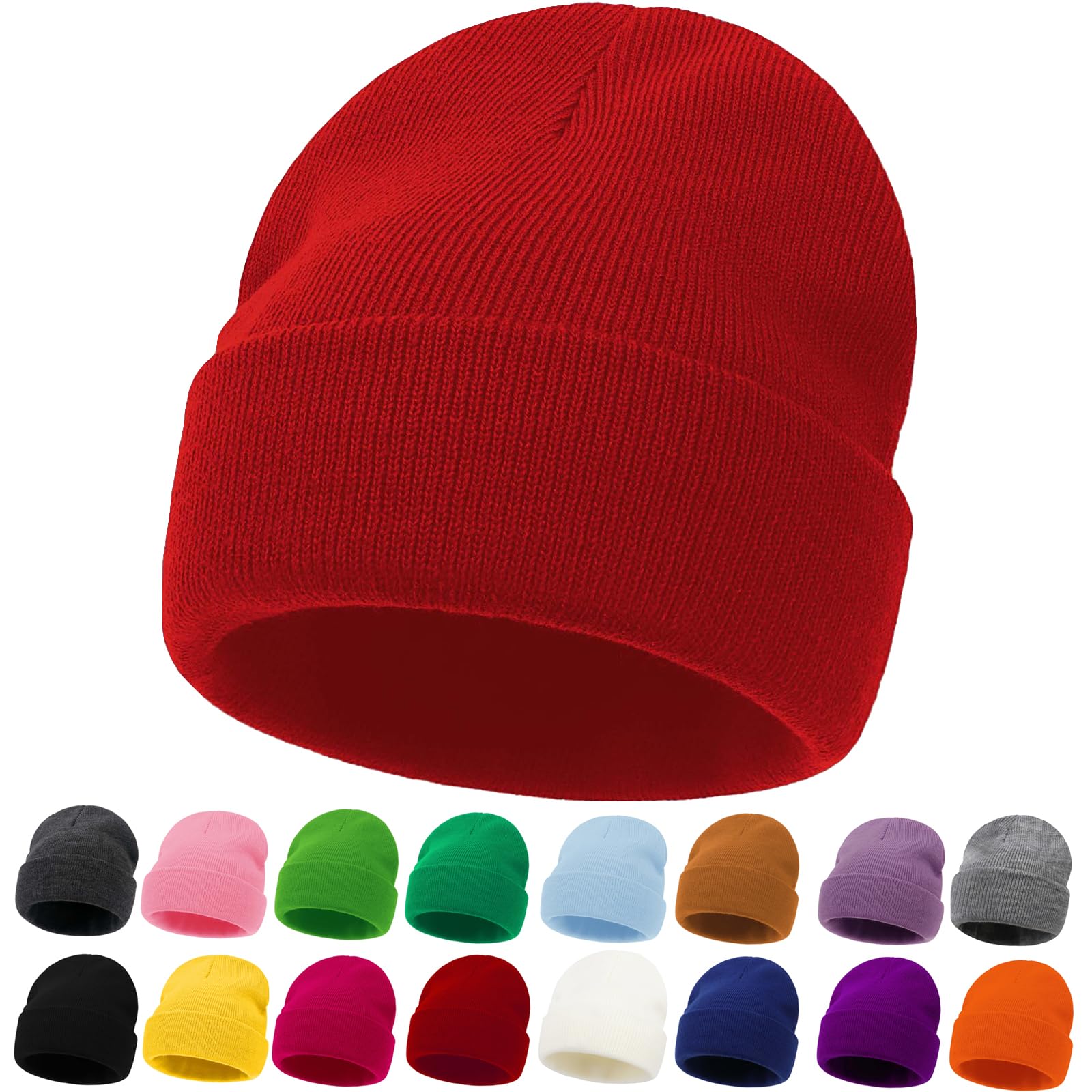 Kids Beanie Boys Girls Winter Hats Children Cuffed Knit Warm Skull Caps