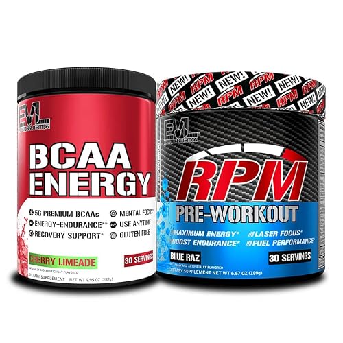 Rpm Energy And Bcaa Energy Powder - Delicious Pre Workout Powder For Energy And Laser Focus Plus Cherry Limeade Bcaas Amino Acids Powder For Enhanced Muscle Recovery And Endurance - 30 Servings Each #TOP8