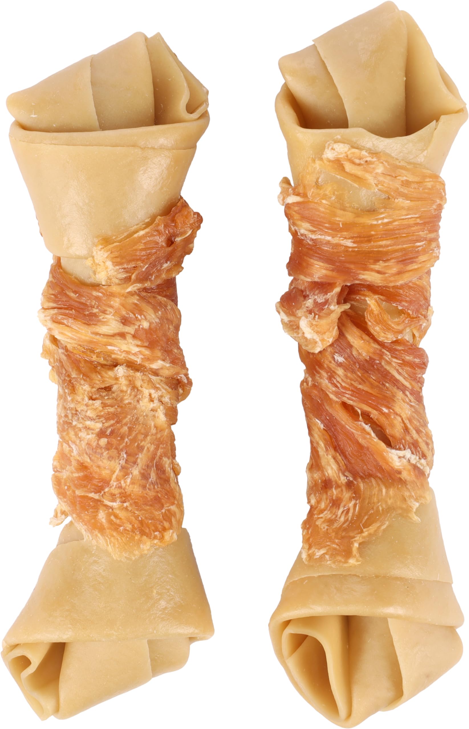 Flamingo - Snack Os Noué pour Chiens - Saveur Poulet, Taille 14 cm, 2 Pièces, 120 g - Idéal pour Petit et Moyen Chien