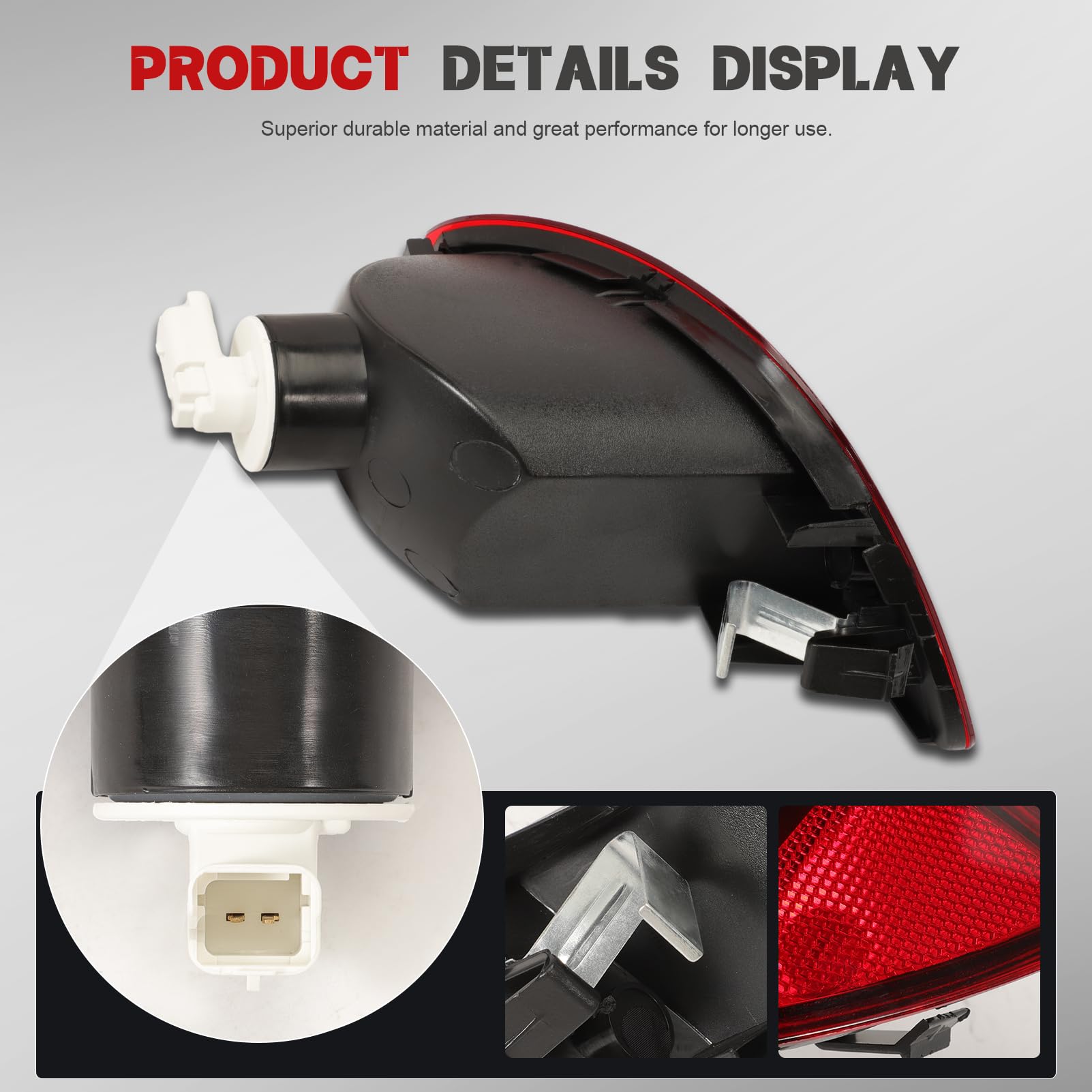KASturbo Fendinebbia posteriore sinistro per Clio Mk3 Hatchback 2007 2008 2009 2010 2011 2012, sostituisce 8200776055