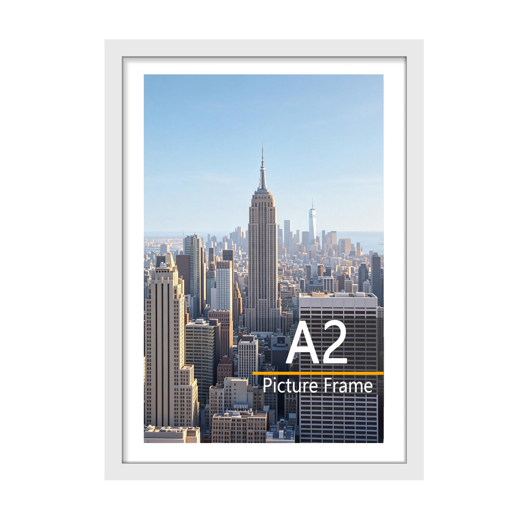 Scholar Tree A2 Picture Frame, 1 Pack A2 White Photo Frame, Wall Hanging Picture 21 x 29.7cm,Made from sturdy, Durable materials โ image 1