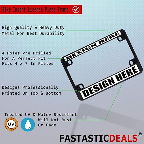 Miniatura 9 de Triumph - Marco metálico para placa de matrícula con bandera británica, resistente a la intemperie, accesorios cromados, 4 agujeros, inserto sólido