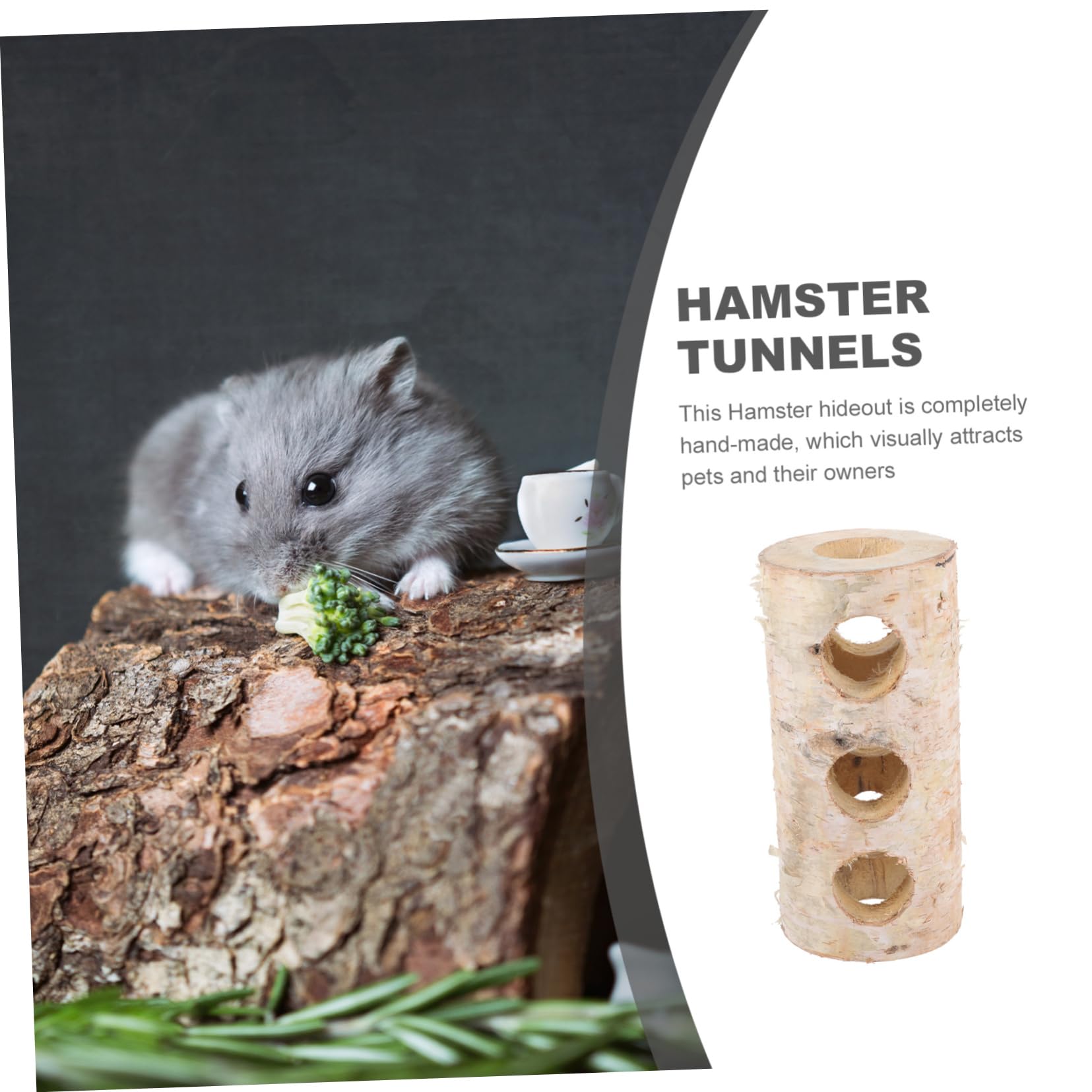 Handgefertigtes Hamstertunnel als Natürliches Versteck und Spielzeug für Kleine Haustiere in Beige als Schlafhöhle und Beschäftigung