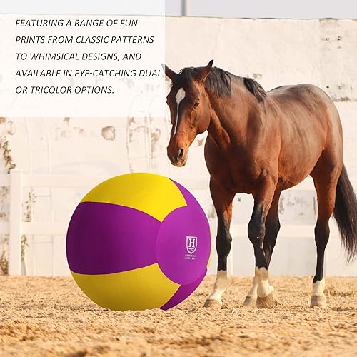 Miniatura 20 de Harrison Howard Howdy Bally Horse Playball Covers Mega Ball Funda protectora para uso equino Patrones divertidos exclusivos Meadow Fiesta 25