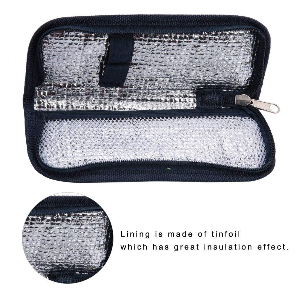 Borsa termica per insulina, borsa termica portatile per insulina per diabetici Organizzatore Custodia da viaggio rinfrescante per isolamento medico congelata per 4-6 ore, per farmaci Penna e forniture Borsa termica per insulina, borsa termica portatile per insulina per diabetici Organizzatore Custodia da viaggio rinfrescante per isolamento medico congelata per 4-6 ore, per farmaci Penna e forniture