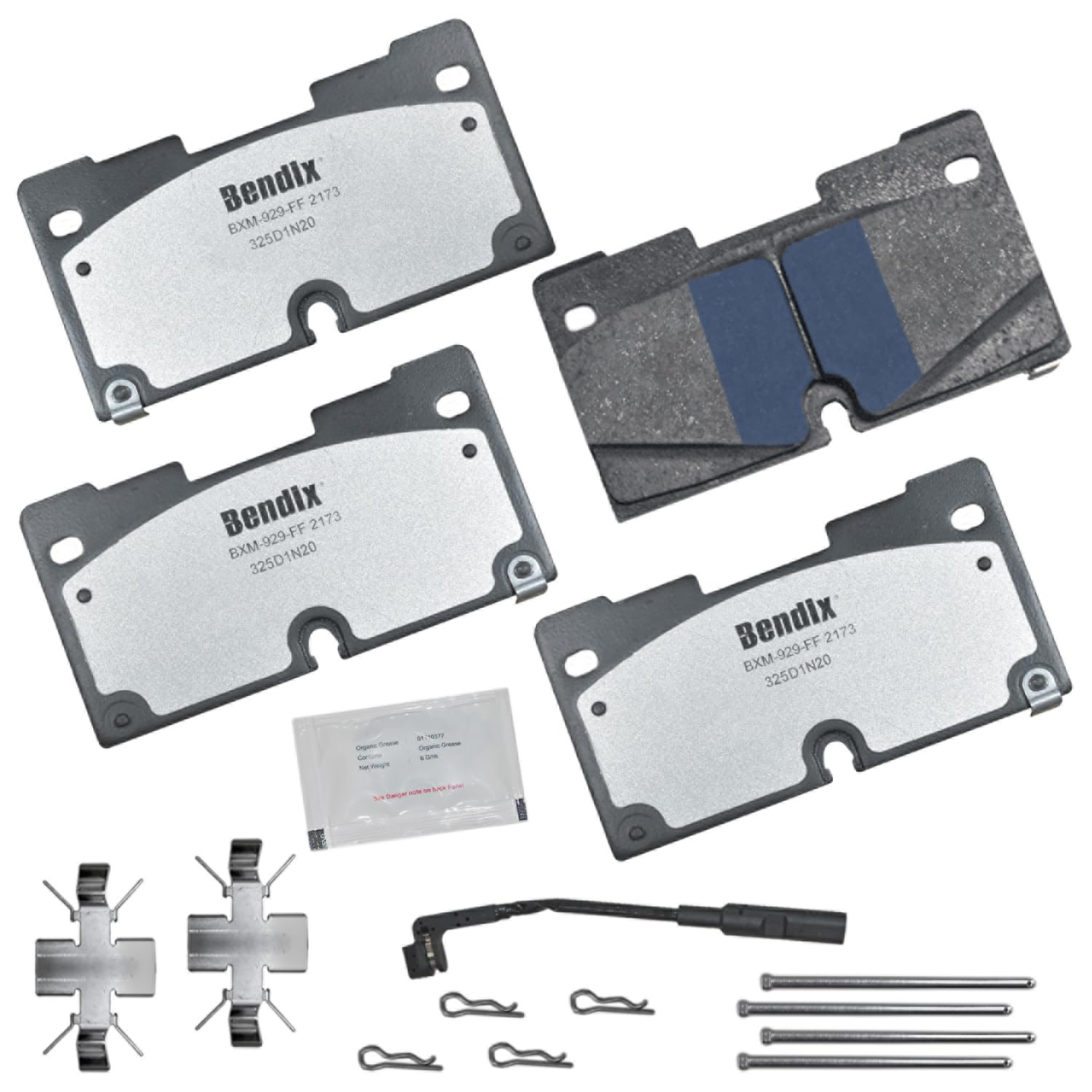 Bendix Fleet Metlok MKD2173FM Semi-Metallic Front Brake Pads for Select Models Cadillac Escalade,ESV,Chevrolet Cheyenne,Silverado 1500,LTD,Suburban,Tahoe,GMC Sierra,Sierra 1500,Limited,Yukon,XL