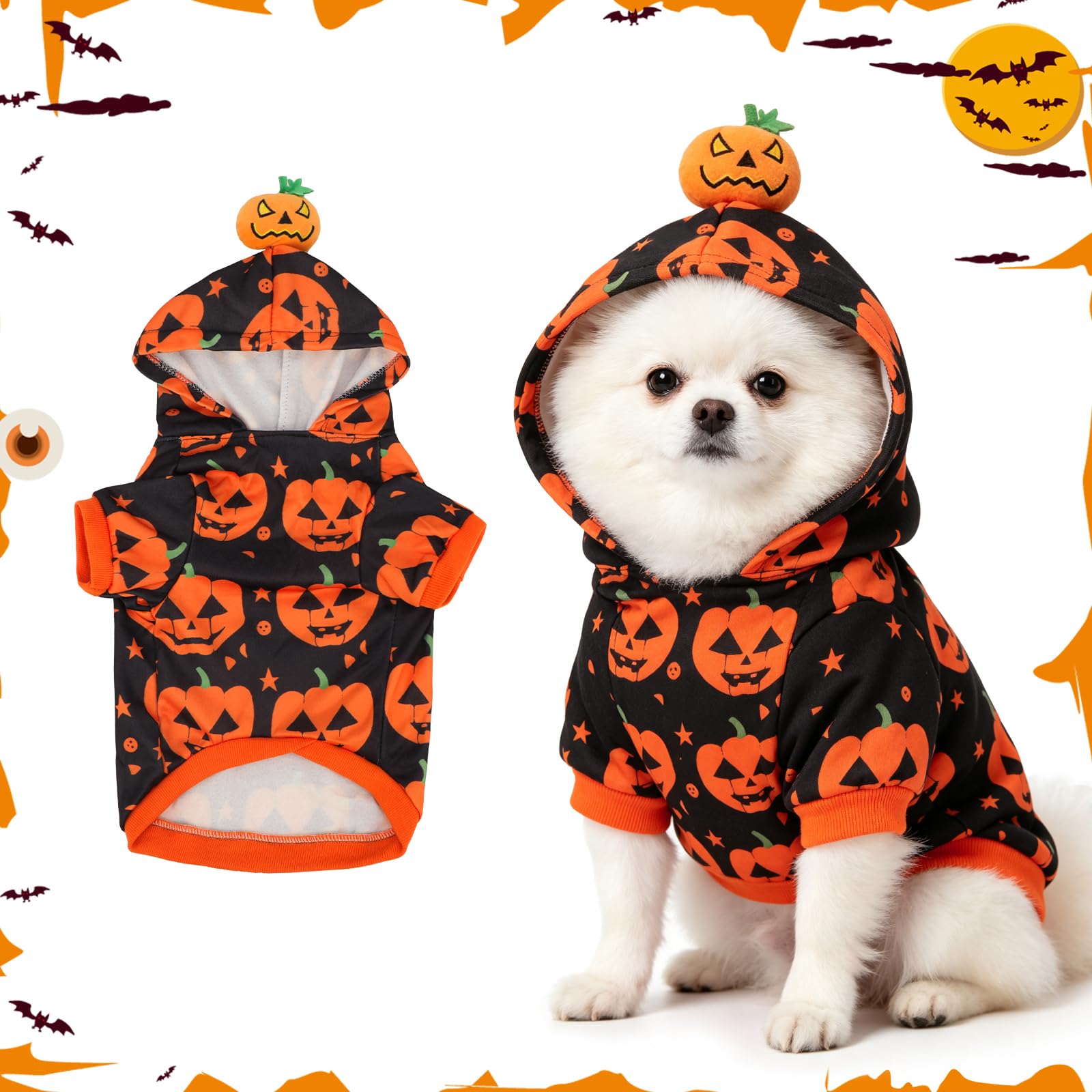 Pwsap Dog Pumpkin Jumper Costume, L