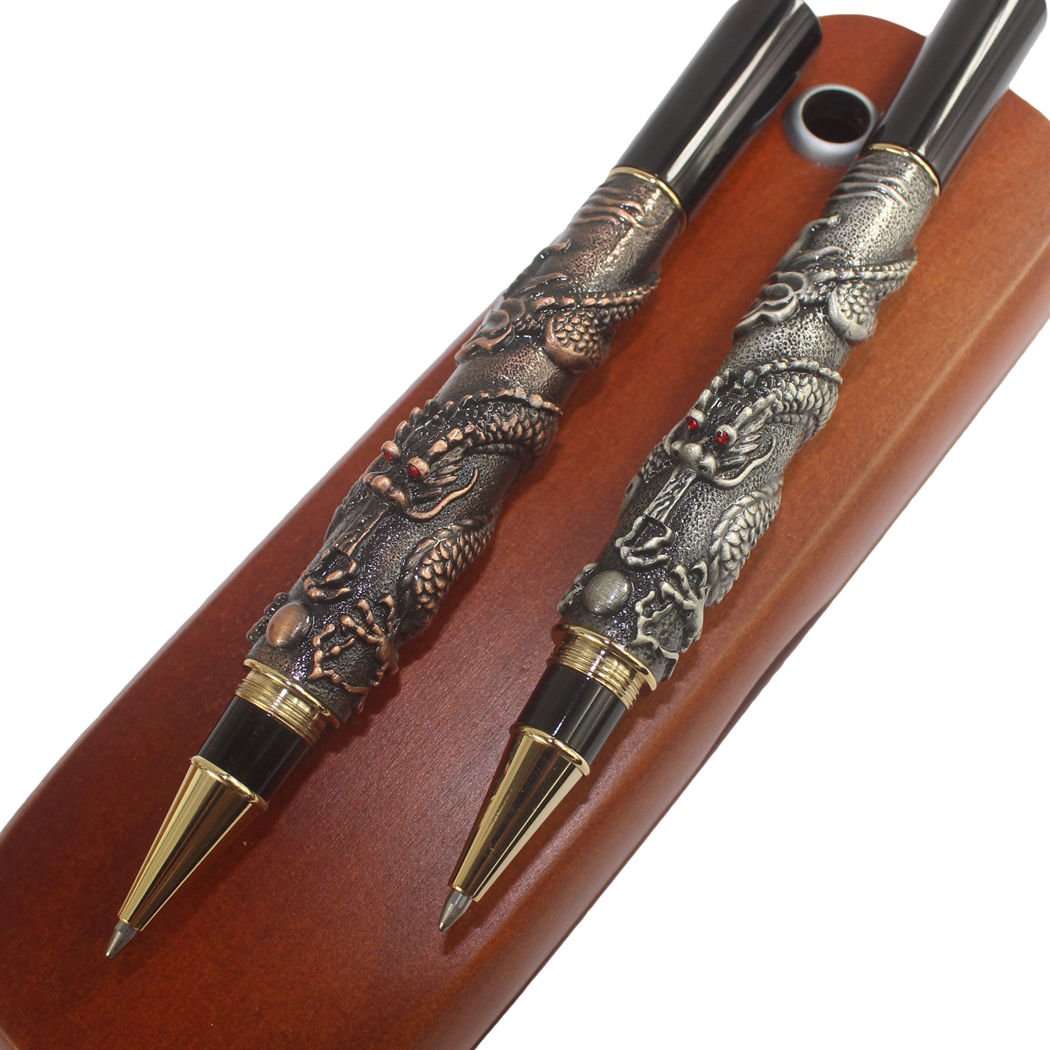 Amazon | NERVUP 高級ローラー ペン中国のドラゴン龍青銅坐仏中ペン先