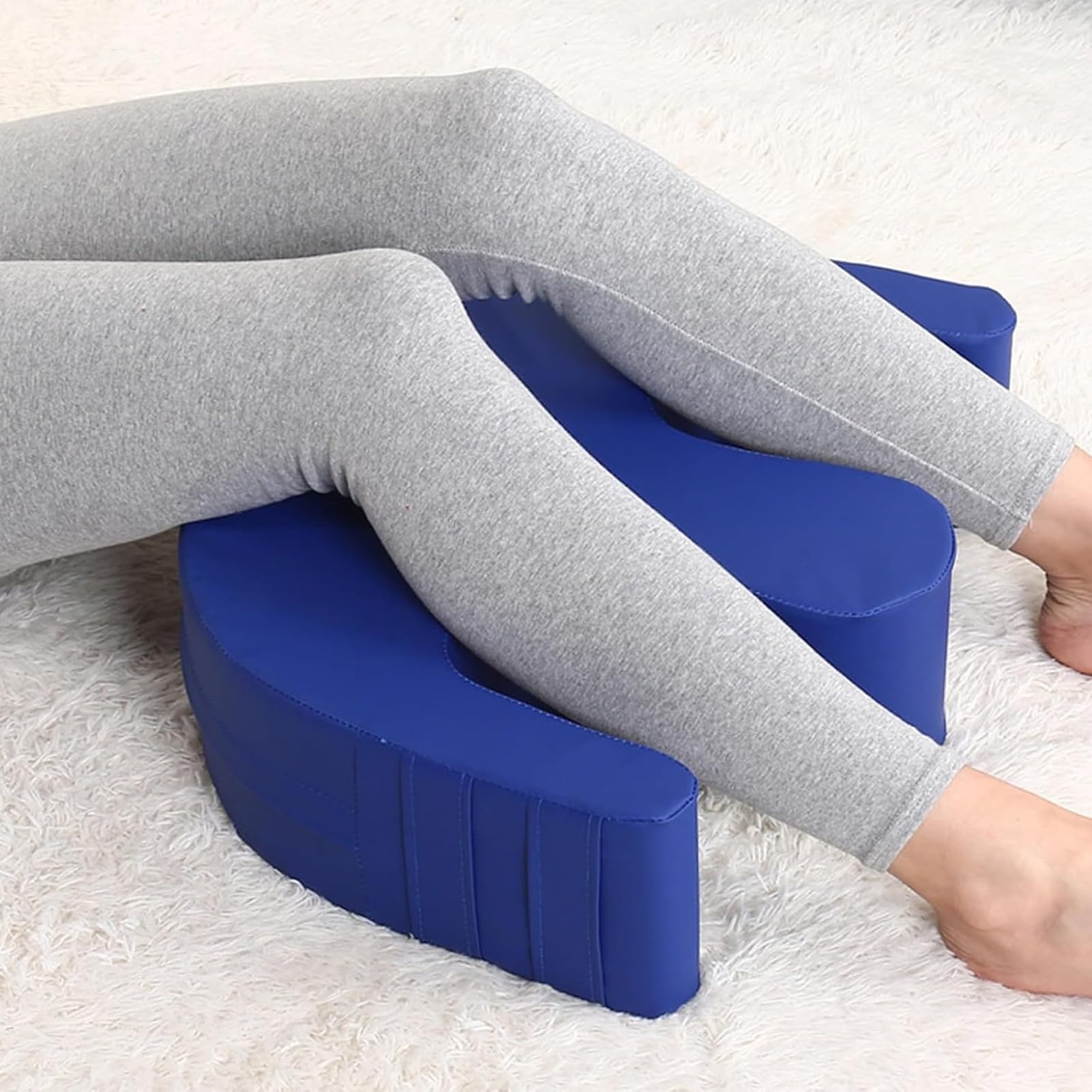 Dispositivo Di Rotazione Del Paziente Impermeabile in Pelle PU Strumento Infermieristico A Forma Di U Roll Over Con Comodo Cuscino Per La Rotazione Del Paziente Fasciato Per Anziani,Blu