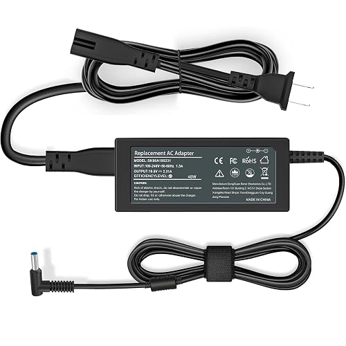 SZGUDULO 45W HP Laptop Charger with Blue Tip