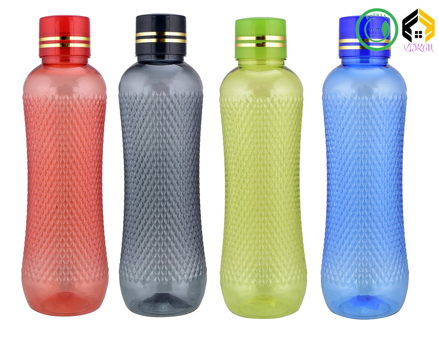 Aarushi Vijkan Food Grade Plastic Water Bottle 1000 ml (Pack of 4) Amazon.in Home & Kitchen