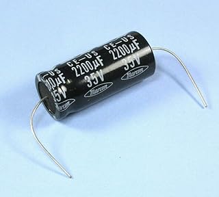 (LY #60) 2pcs Marcon 2200uF 35V 105c Axial Electrolytic Capacitor 18X41mm