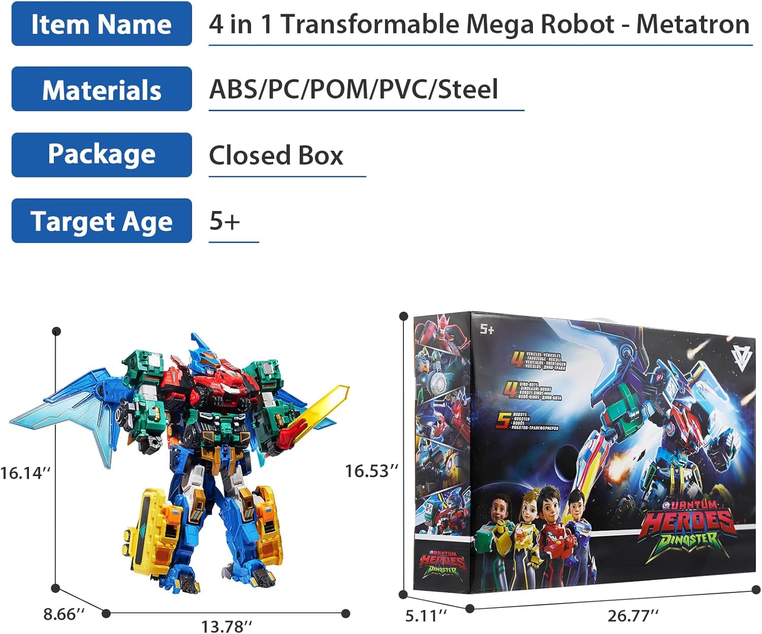 4 in 1 Transformable Mega Robot Metatron