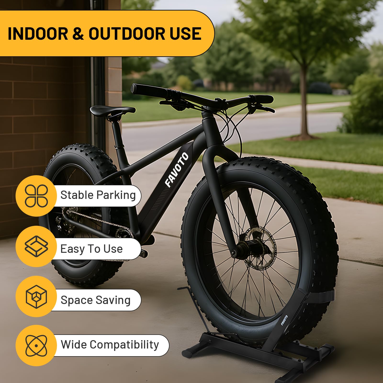 Favoto E-bike Fahrradständer Rennrad Fahrradhalter - fahrradständer Boden für Elektrofahrräder und Fahrräder 20-29 Zoll Maximalgewicht 38kg