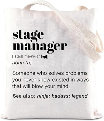 TGBJE Stage Manager Tote Bag - Drama Major Gift Actor Theater Lover Shopping Bag Musical Stage Director Gift