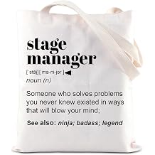 TGBJE Stage Manager Tote Bag - Drama Major Gift Actor Theater Lover Shopping Bag Musical Stage Director Gift