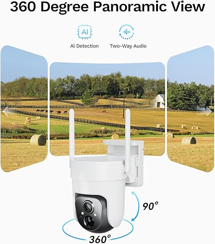 Miniatura 3 de LongPlus Cámara de seguridad celular solar 4G LTE inalámbrica, cámara de seguridad 2K sin WiFi, cámara inalámbrica para exteriores con batería