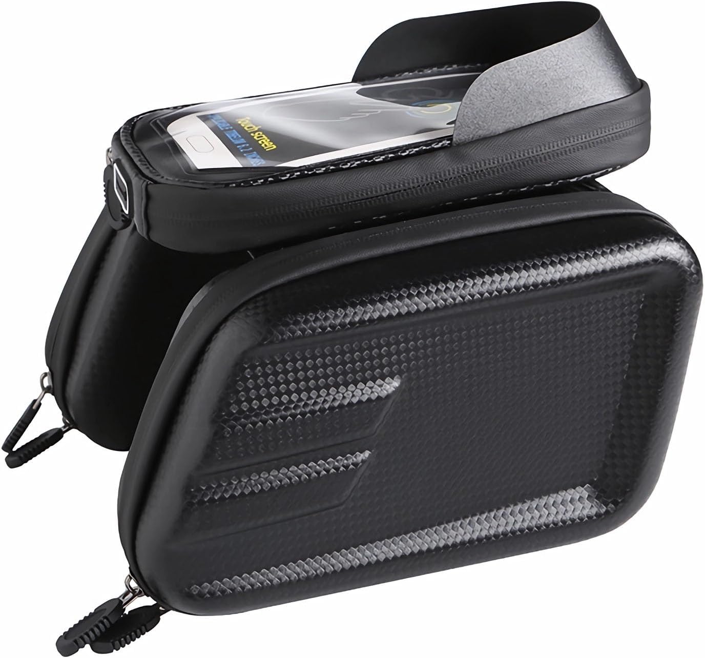 Bicycle Front Frame Packet for Mountain Road Bikes, Bike Phone Bag, Waterproof Bicycle Handlebar Bag, Cycling Accessories（Applicable to Phone Below 6.5"）