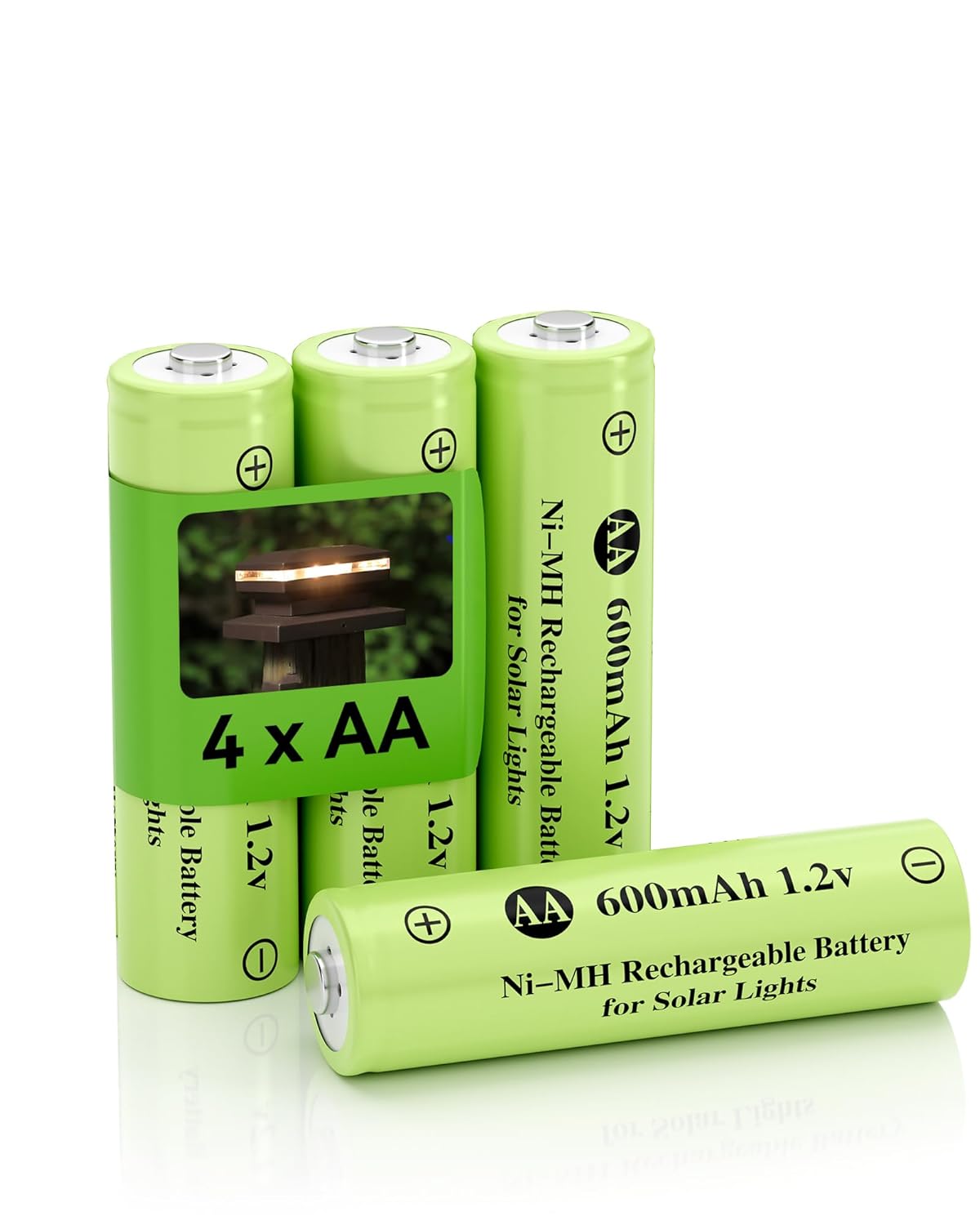 Ni-MH AA 600mAh 1 2V Rechargeable Battery for Solar Lights AA 1 2V Rechargeable Battery Pre-Charged Low Self