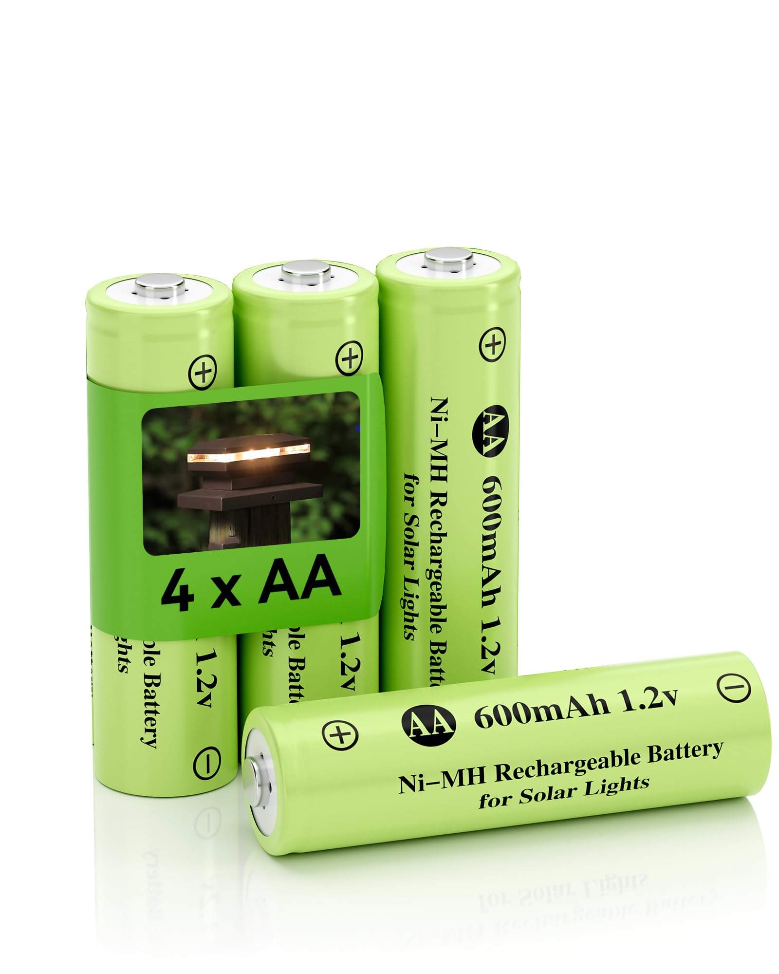 Ni-MH AA 600mAh 1 2V Rechargeable Battery for Solar Lights AA 1 2V Rechargeable Battery Pre-Charged Low Self