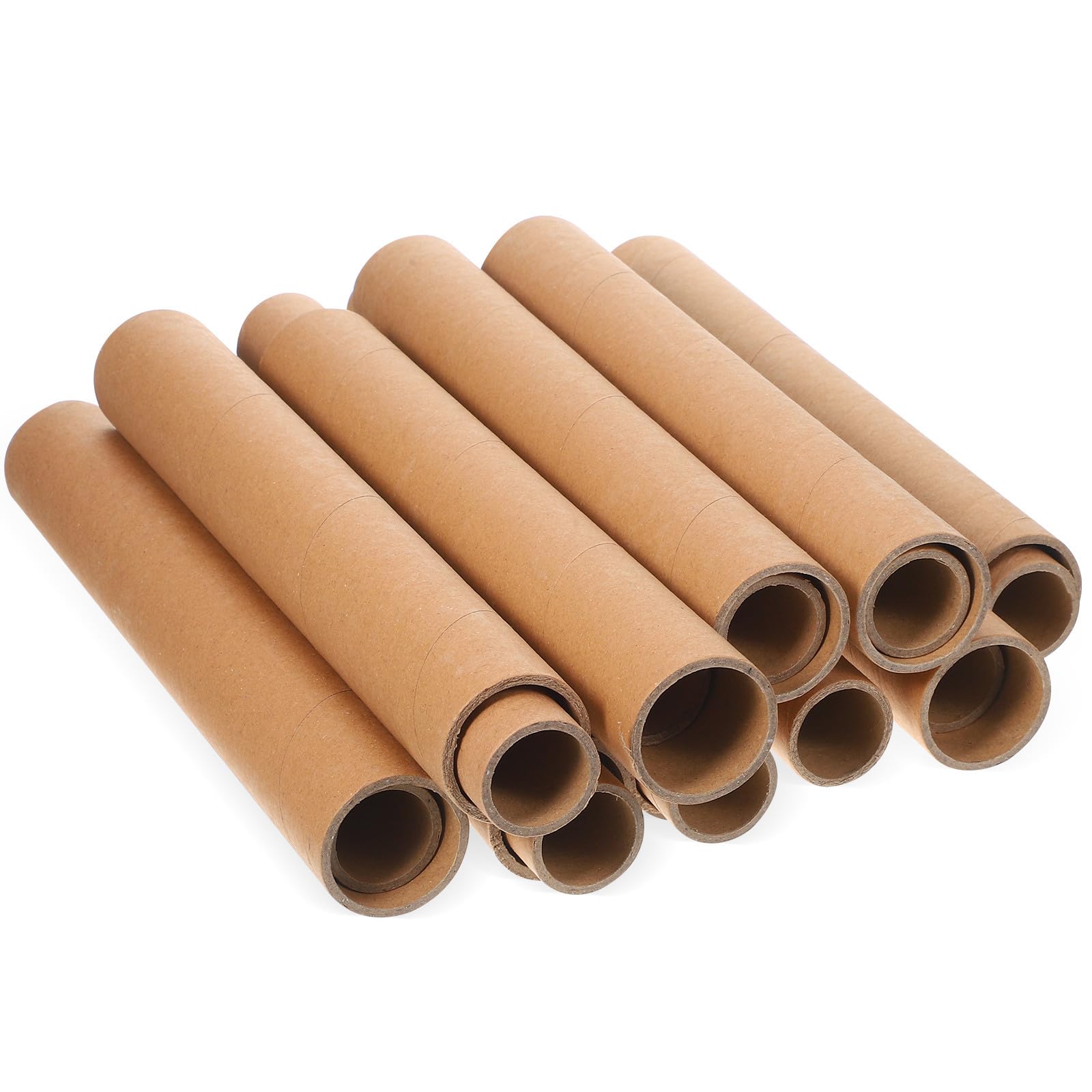 Cabilock Lot de 20 Tubes D'expédition : Tubes Ronds en Papier Kraft pour Fournitures Artistiques Et Projets de Bricolage - Cylindres en Papier pour Le Rangement Et L'organisation
