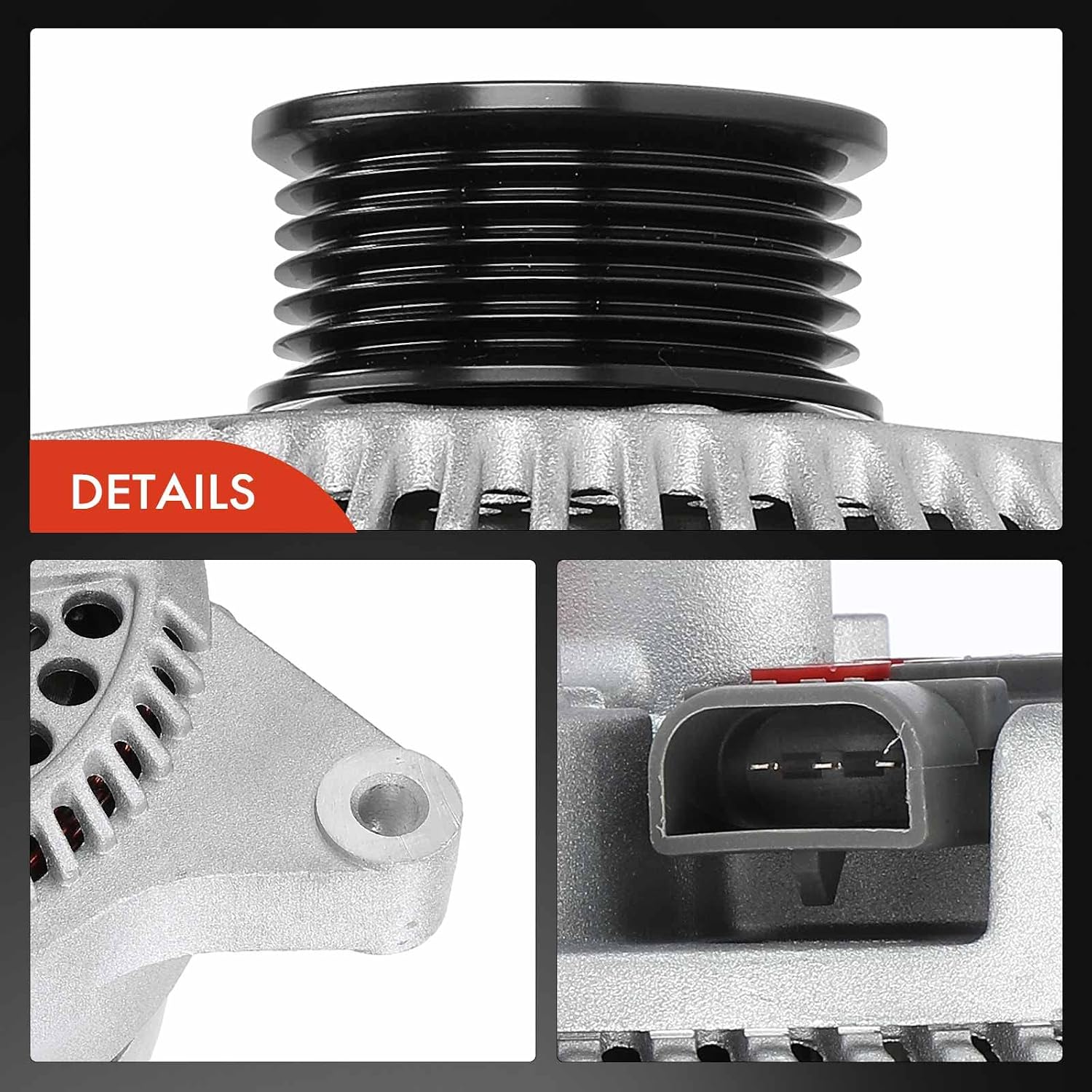A-Premium Alternator Compatible with Ford F-150, F-250 Super Duty, F-350 Super Duty, F53, Expedition, Mustang, E-150, E-250, E-350 Super Duty, Excursion