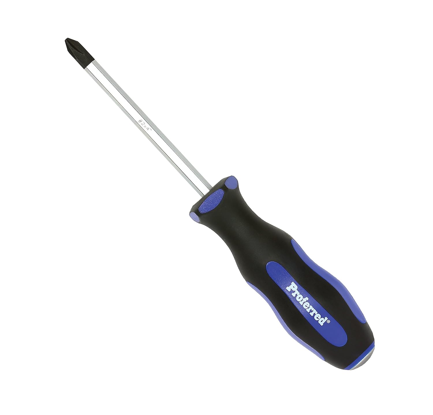 Go-Thru Screwdriver, #2 Phillips, Blue PP and Black TPV Handle