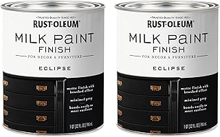 Rust-Oleum 331052 Milk Paint Finish, Quart, Eclipse, 32 Fl Oz (Pack of 2)
