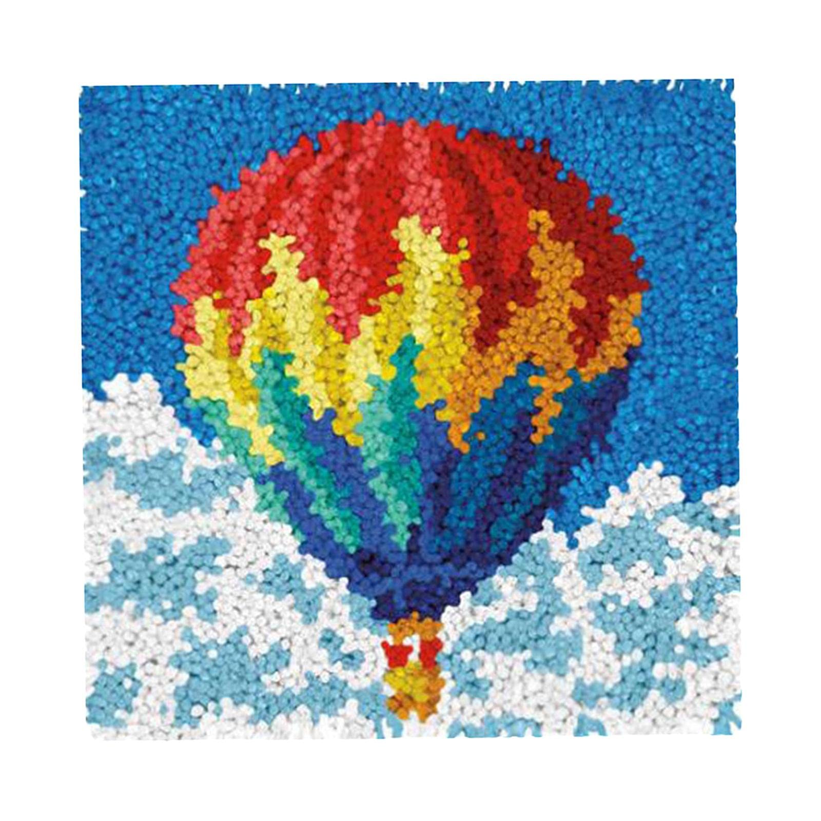 LOOM TREE Latch Hook Rugs Carpets Cushion Mat Making Kit Crafts for Beginner Balloon Needlecrafts & Yarn | Rug Making | Latch Hooking | Latch Hooking Kits