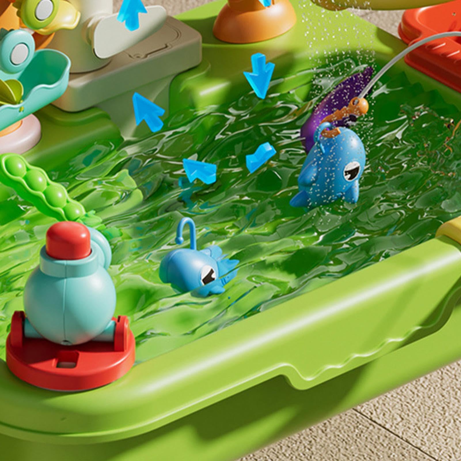 per Bambini con Acqua Corrente,Giocattoli Elettrici Interattivi con Gambe Rimovibili,Tavolo Acquatico | per Cucina Interno Bagno Lavaggio Giardino attività Prescolare Gioco Sensoriale