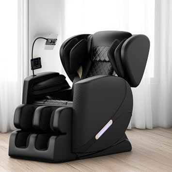 GDFStudio Massage Chair Full Body,Zero Gravity Recliner,Massage Recliner Chair Whit 8 Modes - Foot Relief,Airbag Massage,Bluetooth Audio Connectivity,Waist Heating,Black
