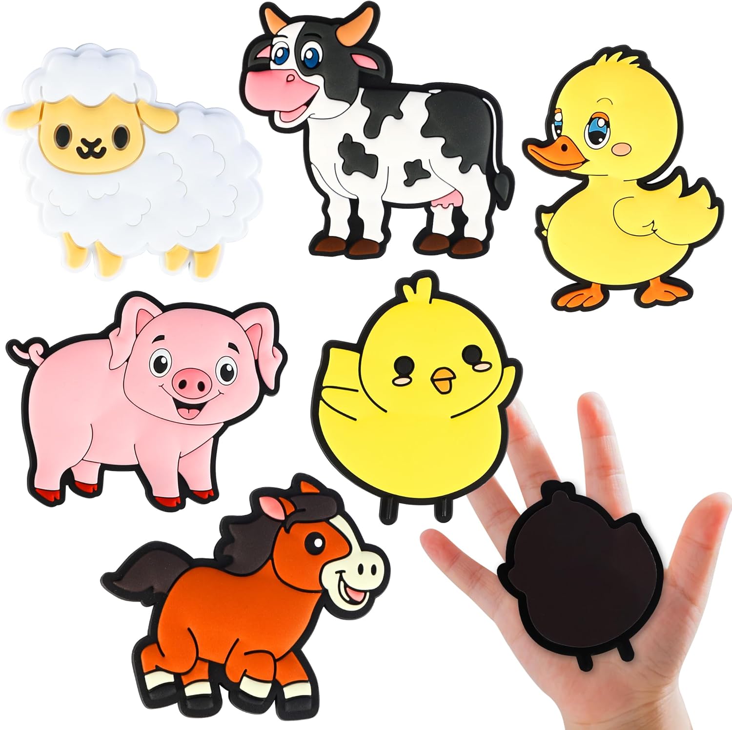 Refrigerator Magnets for Kids, Large Cute Farm Animals Fridge Magnets for Toddlers 1-3, Soft Full Back Magnet Refrigerator Educational Learning Toys for Boys Girls, Magnet for Kids Birthday Gifts