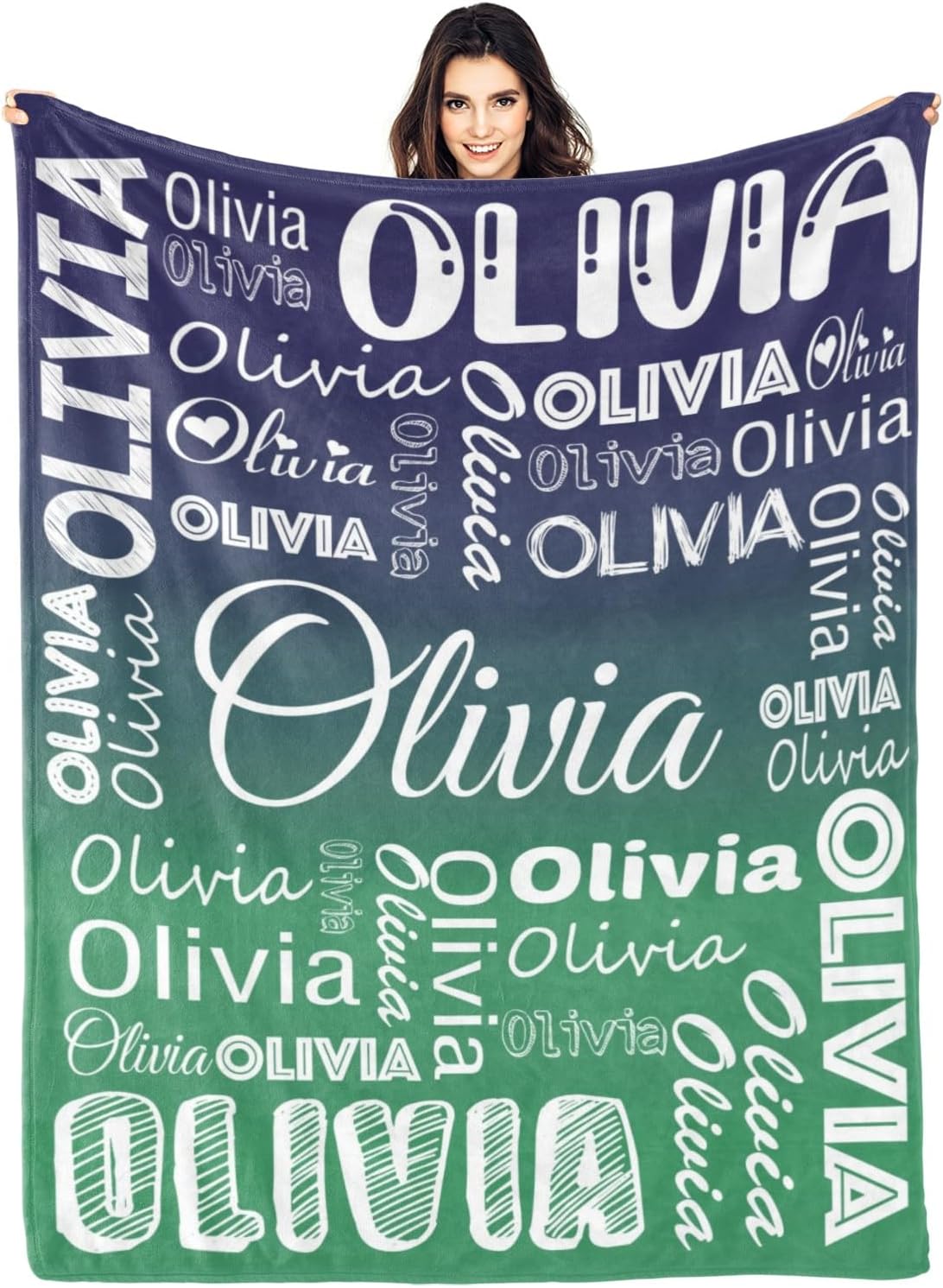 Dr.TOUGH Personalized Blankets for Kids Personalized Blankets and Throws Personalized Throw Blanket with Name for Kids Adults Birthday (Color 39,60''×80'')