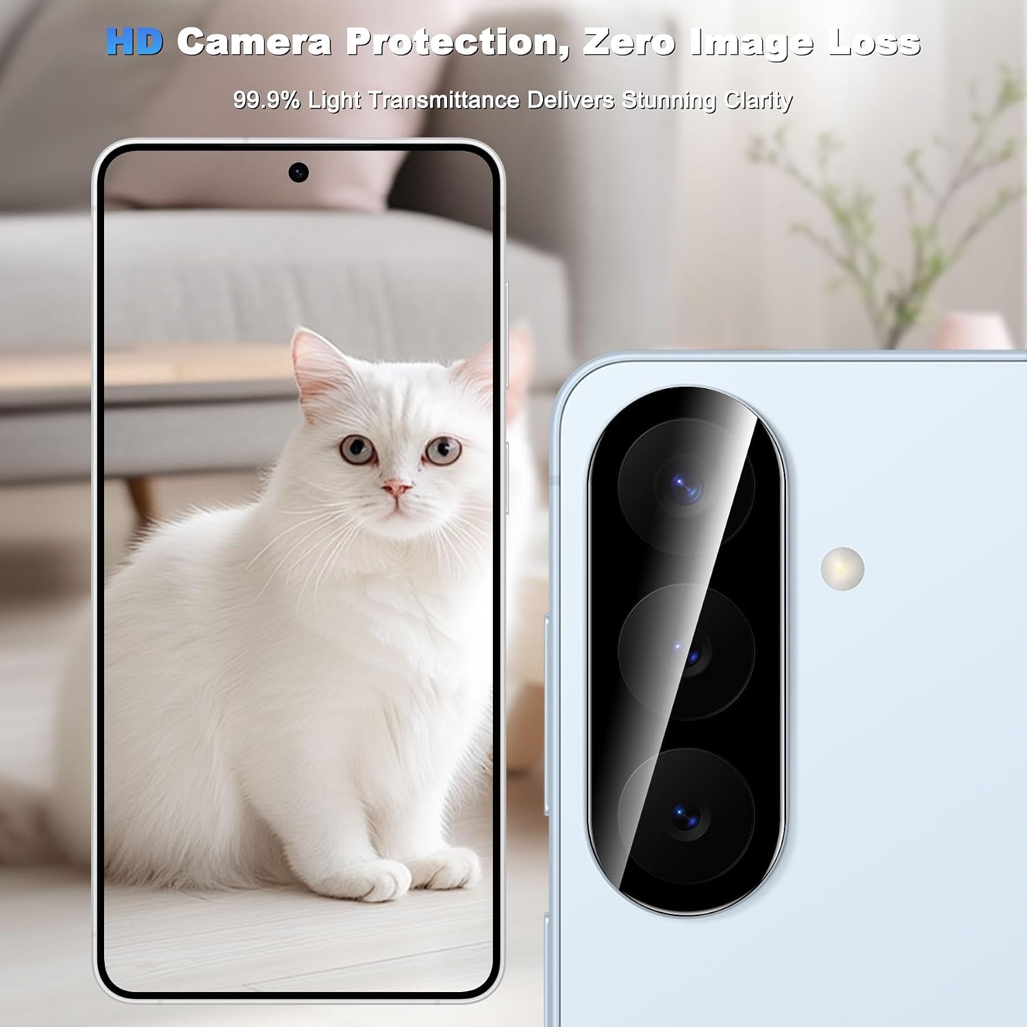 WHPXJY 2026 New Upgrade for 3 pack Samsung Galaxy S26 Camera Lens Protector-Tempered Glass Cover, 9H+ Shatterproof/Anti-scratch/Maintains Original Clarity/Easy to Install image 4
