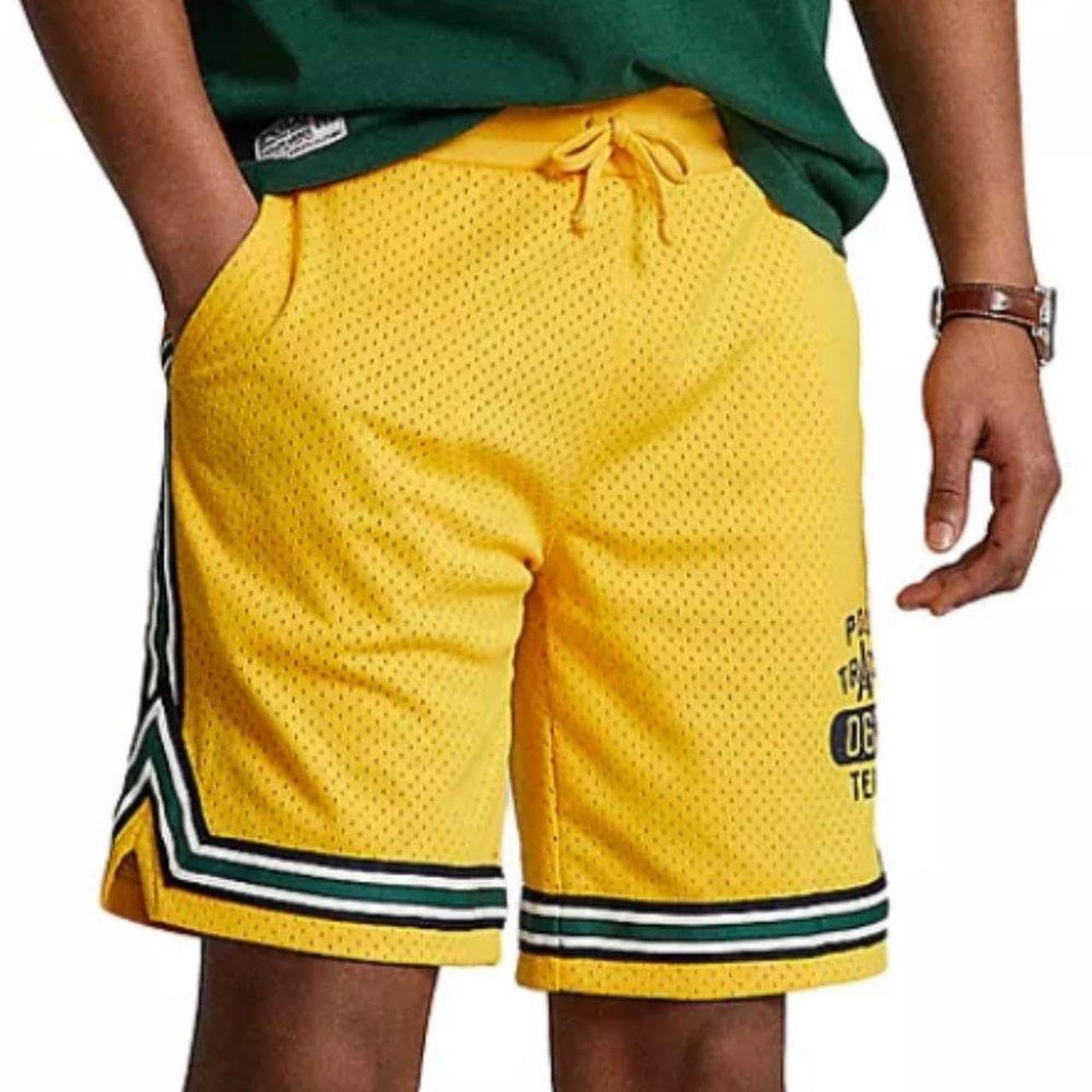 POLO RALPH LAUREN Pantalones cortos deportivos de malla para hombre