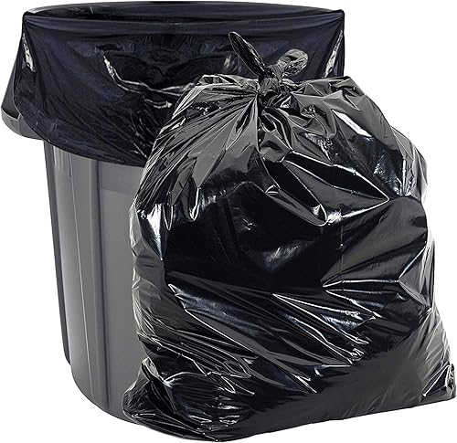 Miniatura 10 de Commander Bolsas de basura negras resistentes de 32 x 46 pulgadas de diámetro, 42 galones, 2.5 milésimas de pulgada de grosor y 2.5 milésimas de