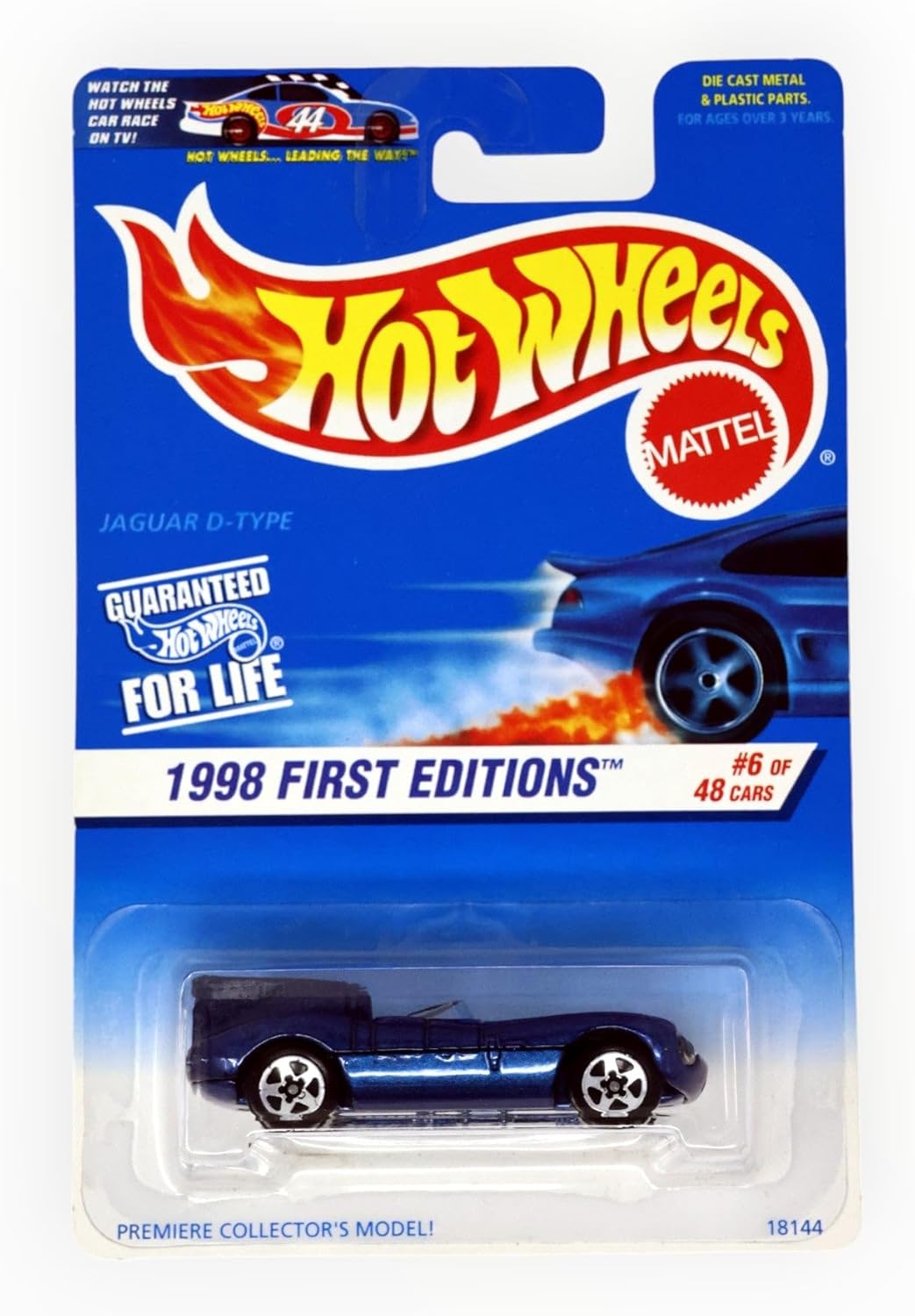 Hot Wheels Jaguar D-Type Blue 1998 First Editions Series #6 of 40 Basic Car 1:64 Scale Series Collector #638