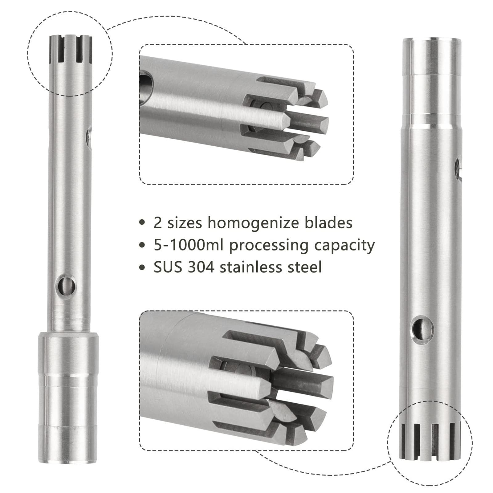 Émulsifiant de Dispersion de Laboratoire d'homogénéisateur à Grande Vitesse 5~1000 ML Vitesse réglable 8000~22000 TR/Min avec 2 têtes de Travail
