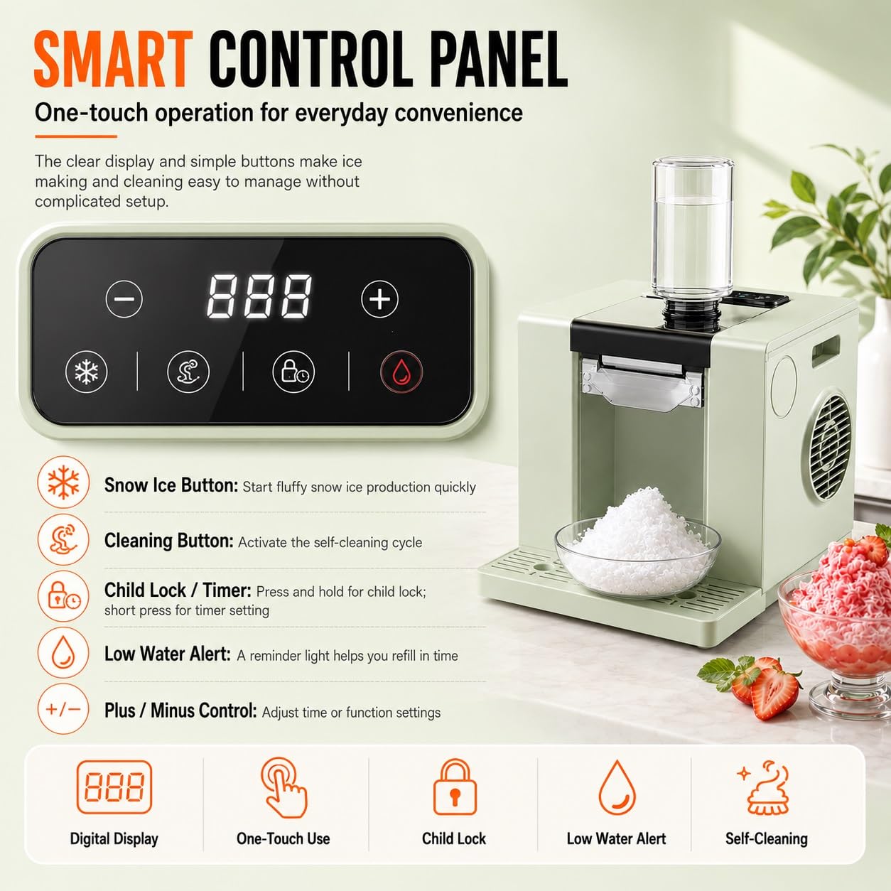 Máquina De Hielo En Escamas, Máquina For Hacer Copos De Nieve | , Máquina de hielo raspado,Motor 350w, 3 Velocidades, Dispensador de Porciones, for Snack Bar, Cafetería