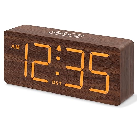 Dream Sky Wooden Digital Alarm Clock for Bedroom Desk Clock with Large Numbers for Living Room item