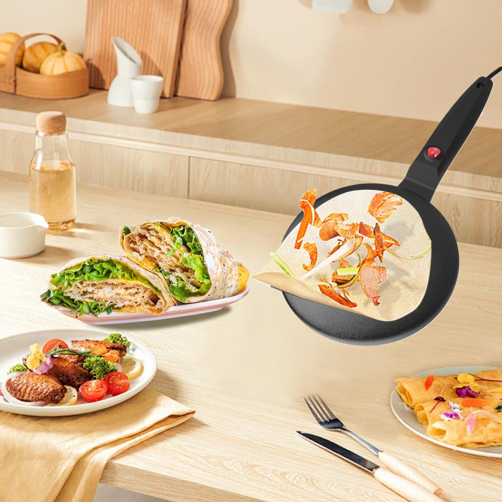 Crepera eléctrica, Crepera instantánea Control automático de temperatura