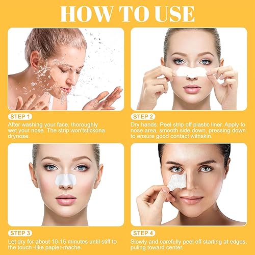 Miniatura 6 de Tiras nasales de carbón para eliminar puntos negros, eliminación de puntos negros de nariz, limpieza profunda, reduce la suciedad en los poros (80