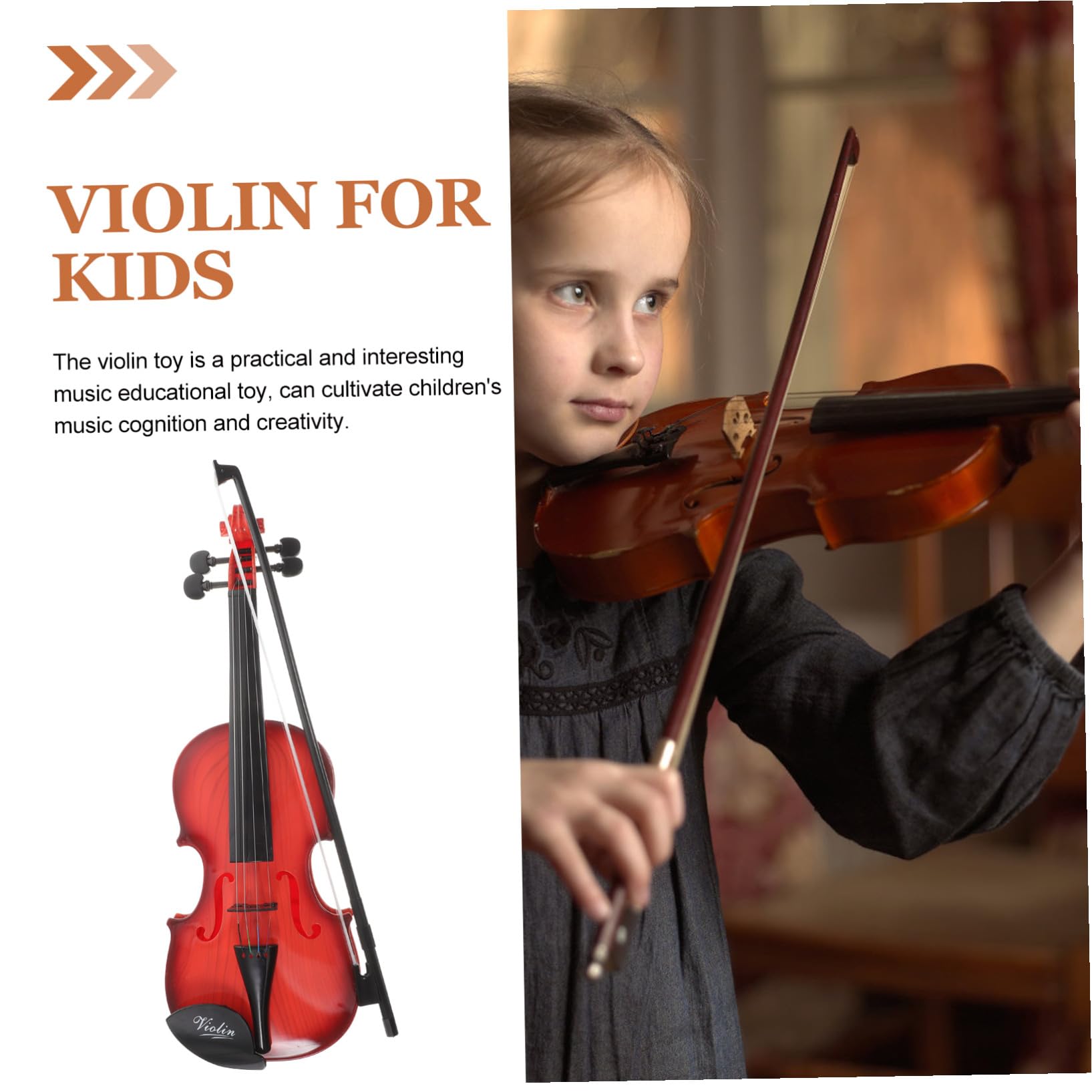 Violino Plastica per Giocattolo Bambini in Musicale | Strumento Musicale Ragazzo Ragazza, Giocattoli Vio, Decorazioni Scuola, Violino per Principianti