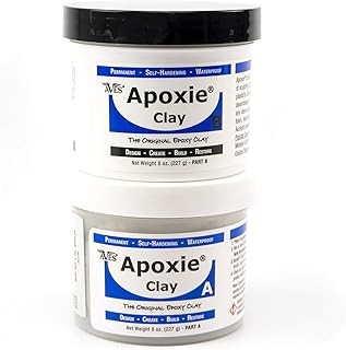 Aves Apoxie Air Dry Modeling Clay for Professionals - Self Hardening Modeling Clay, Waterproof Sculpting Clay Made for Detail - No Cracking Modeling Clay - 2 Part Epoxy Clay for Sculpting, White (1 Lb)